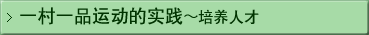 一村一品运动的实践　培养人才　　　　　  