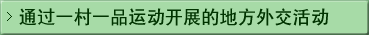 通过一村一品运动开展的地方外交活动
